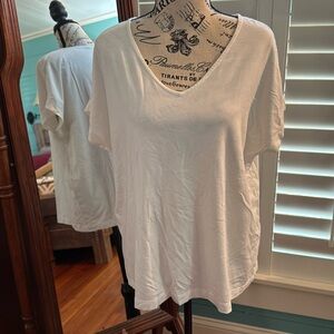 Jjill Luxe Supima V-neck Small Short Sleeved Easy Tee